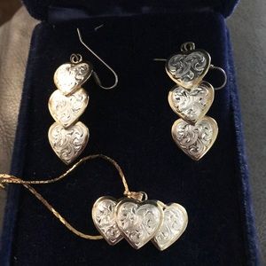 Montana silversmiths necklace and earrings